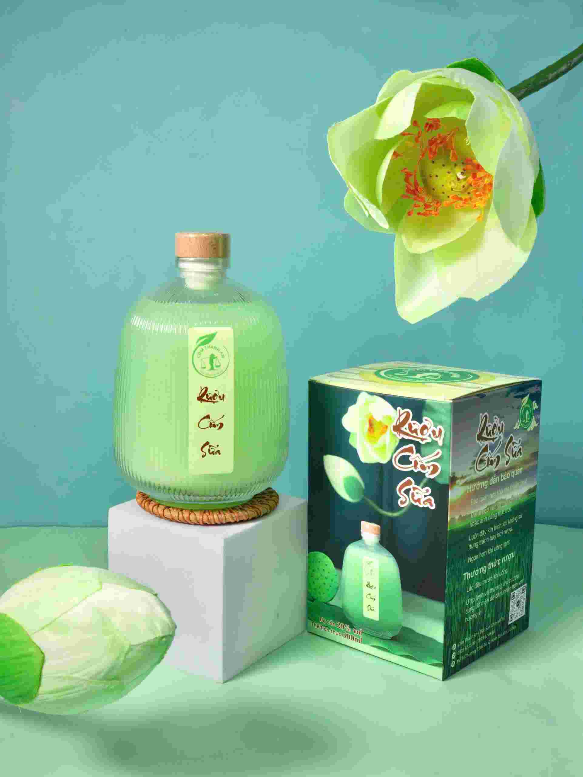 Rượu cốm sữa 500ml (Bình thủy tinh)